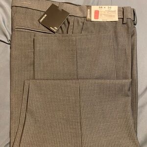 Murano Gray Dress Pants with Refined Pinstripe